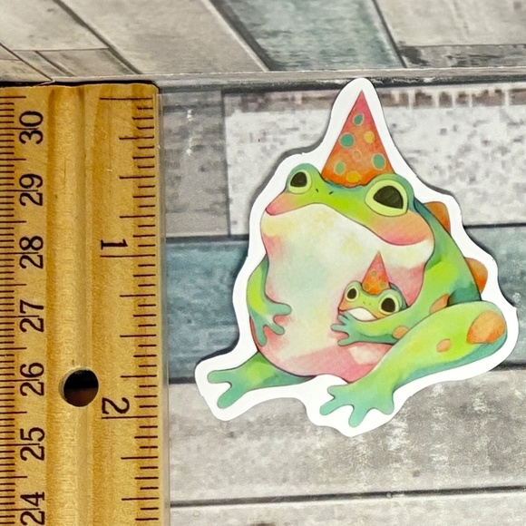 Other - 🌀10/$10🌀 Cartoon Kawaii Frog Reusable Waterproof Vinyl Sticker Decal